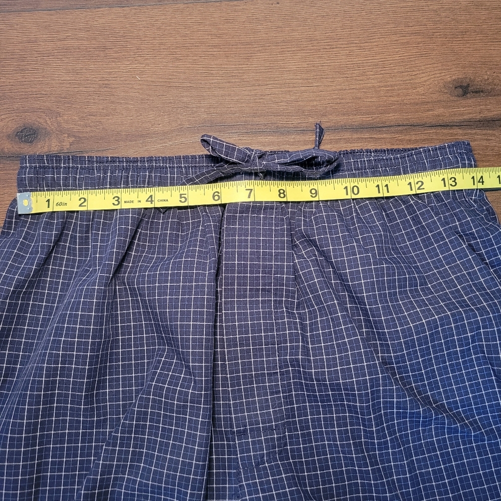 Stafford Mens Plaid Sleepwear Set Size S Pajamas Blue Long Sleeve Pants Bottom - Picture 9 of 13